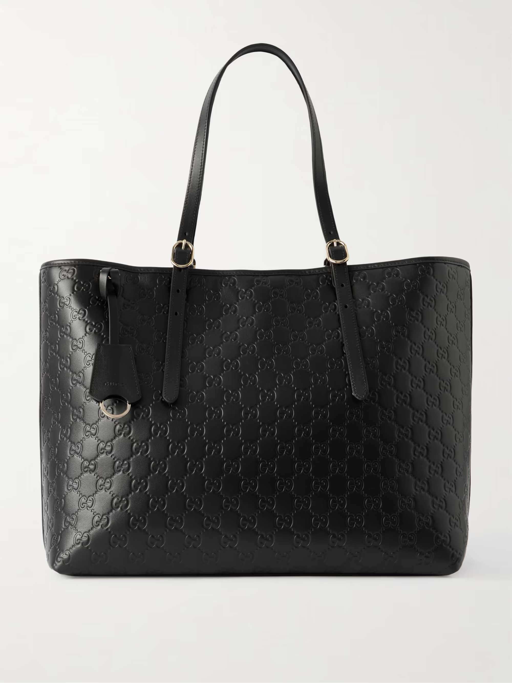 GG Emblem debossed leather tote | NET-A-PORTER (UK & EU)