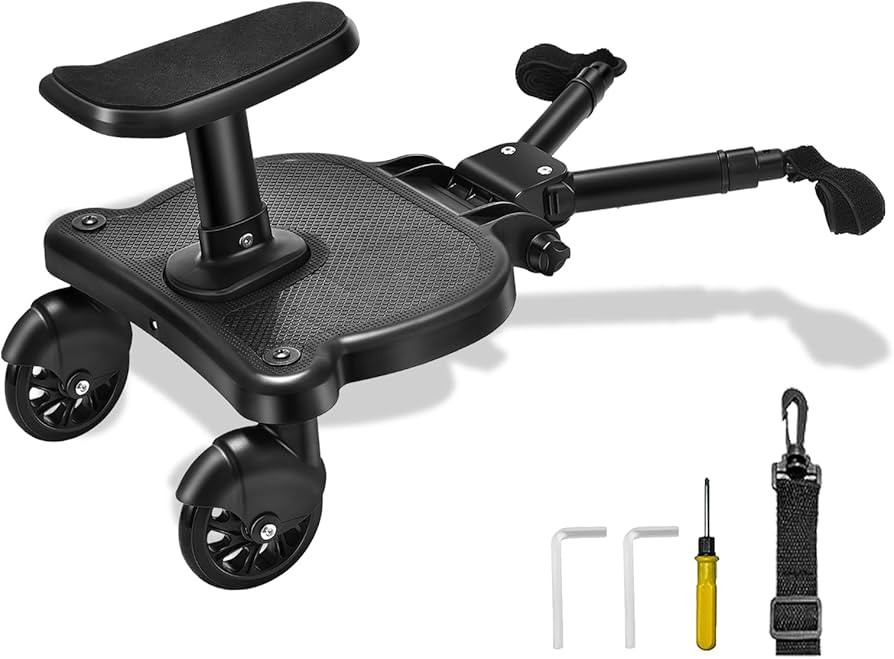 Universal Stroller Board, Buggy Board with Detachable Seat, 2in1 Sit and Stand Stroller Board, St... | Amazon (US)