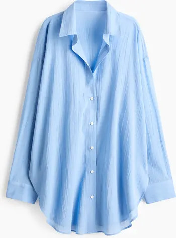 H&M Long Cotton Shirt | Nordstrom | Nordstrom
