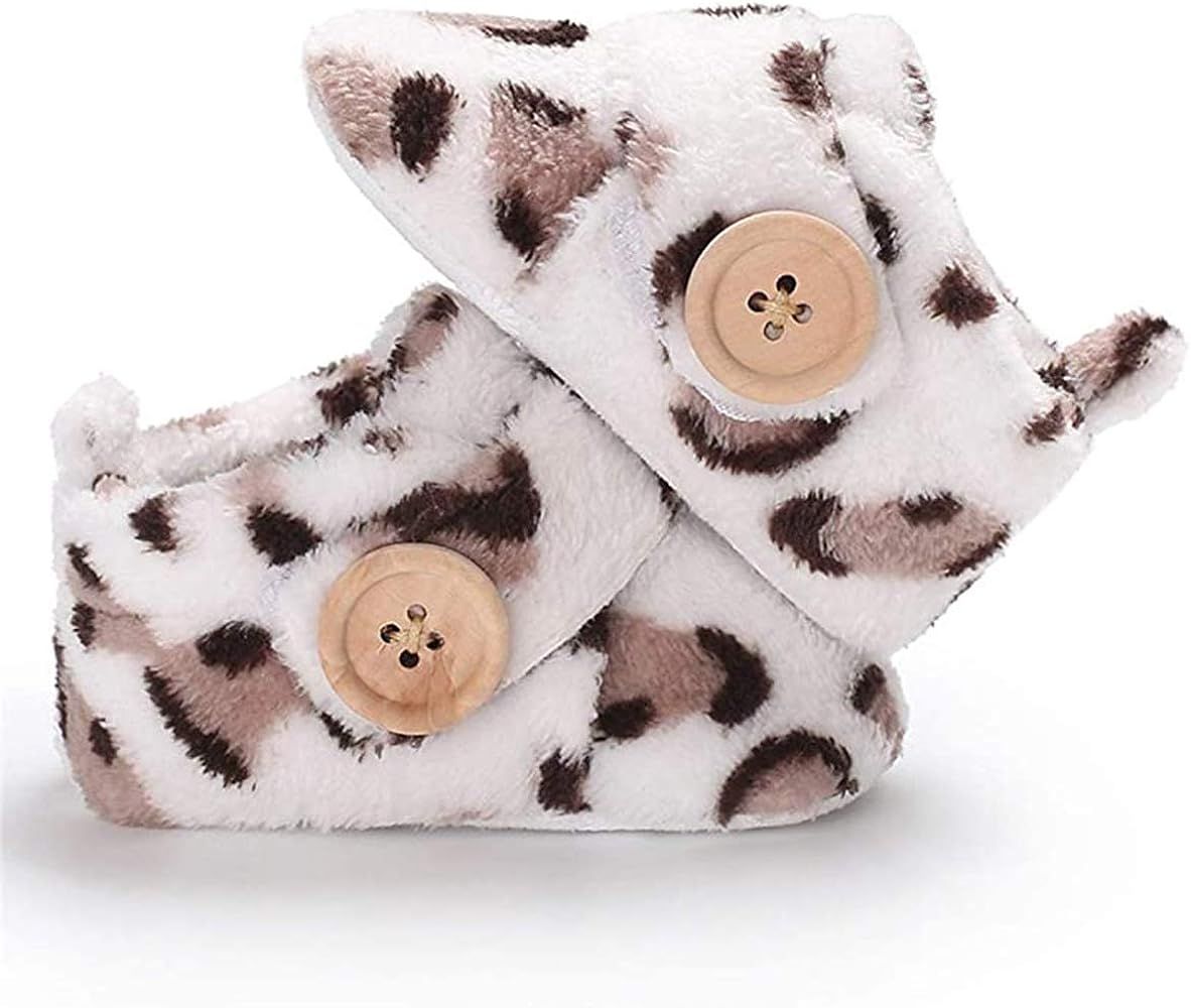 BENHERO Baby Newborn Crib Cozy Fleece Winter Booties Non Skid Soft Sole Shoes Warm Winter Socks | Amazon (US)