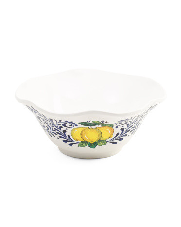 Made In Italy Ceramic Umbrina Lemon High Ruffled Bowl | Global Home | Marshalls | Marshalls