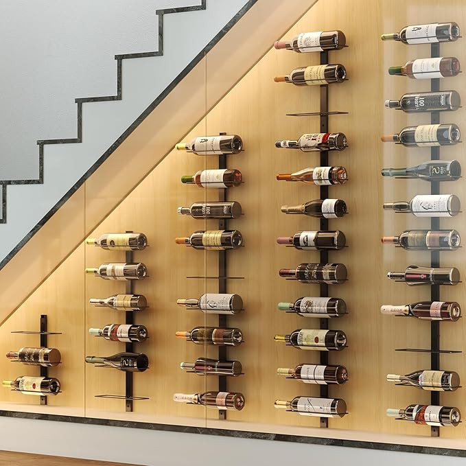 X-cosrack DIY 12 Bottles Wall Mounted Wine Rack, Detachable Wine Storage Organizer, Used Alone or... | Amazon (US)