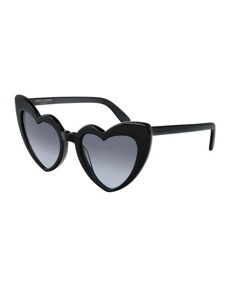 Saint Laurent Lou Lou Oversized Heart Sunglasses | Neiman Marcus