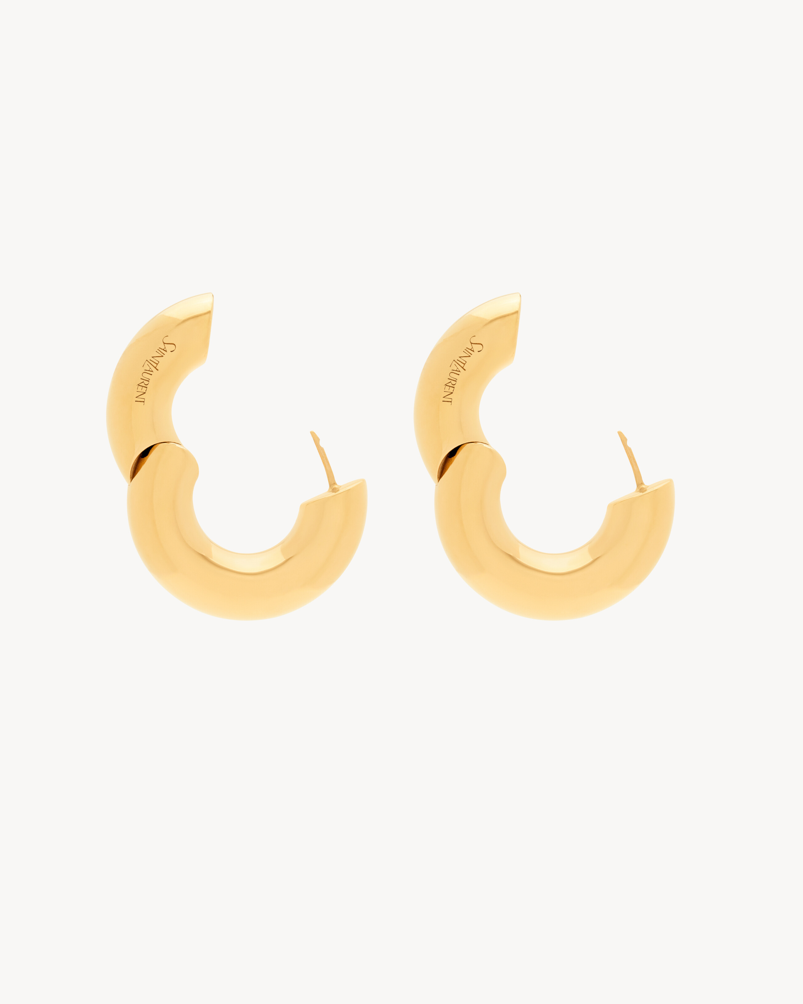 tube hoop earrings in metal | Saint Laurent Inc. (Global)