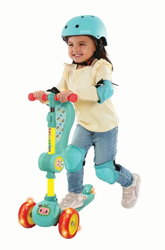 SPARK Cocomelon 3 Wheel Light-Up Scooter with Folding Seat for Boys & Girls Ages 3 and up - Walma... | Walmart (US)