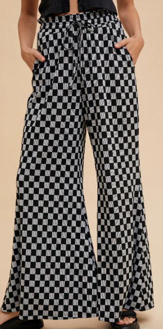 Checkered Palazzo Pants | Sexy Modest