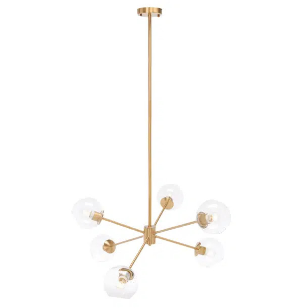 Corie 6 Light Metal Dimmable Sputnik Chandelier | Wayfair North America