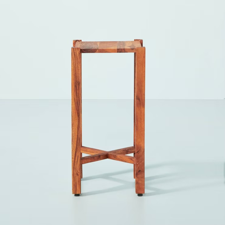 Square Wood Plant Stand Brown - Hearth & Hand™ with Magnolia | Target