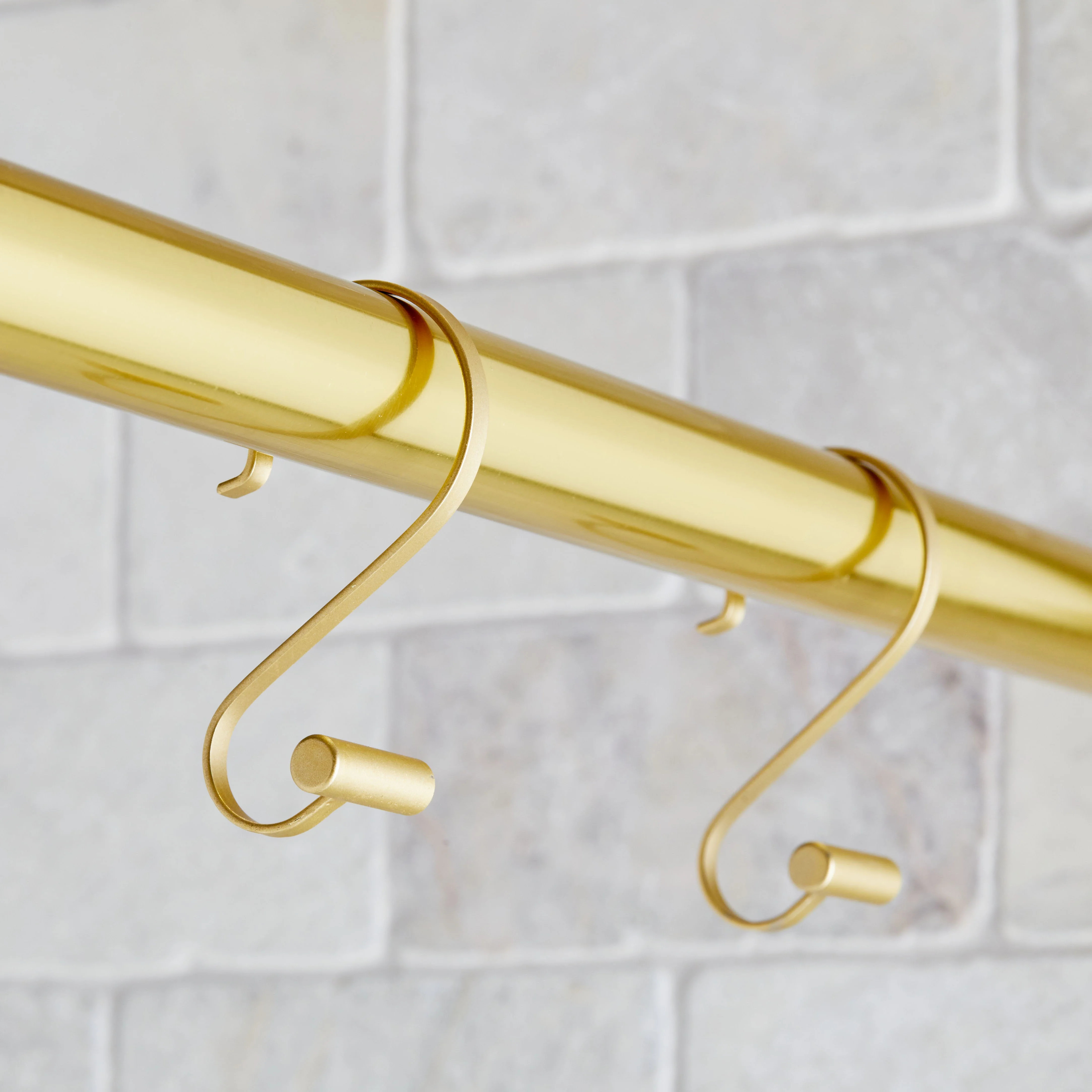Better Homes & Gardens S-Shape Rustproof Stainless Steel Shower Hooks with T-Bar Ends, Brass, 12 ... | Walmart (US)
