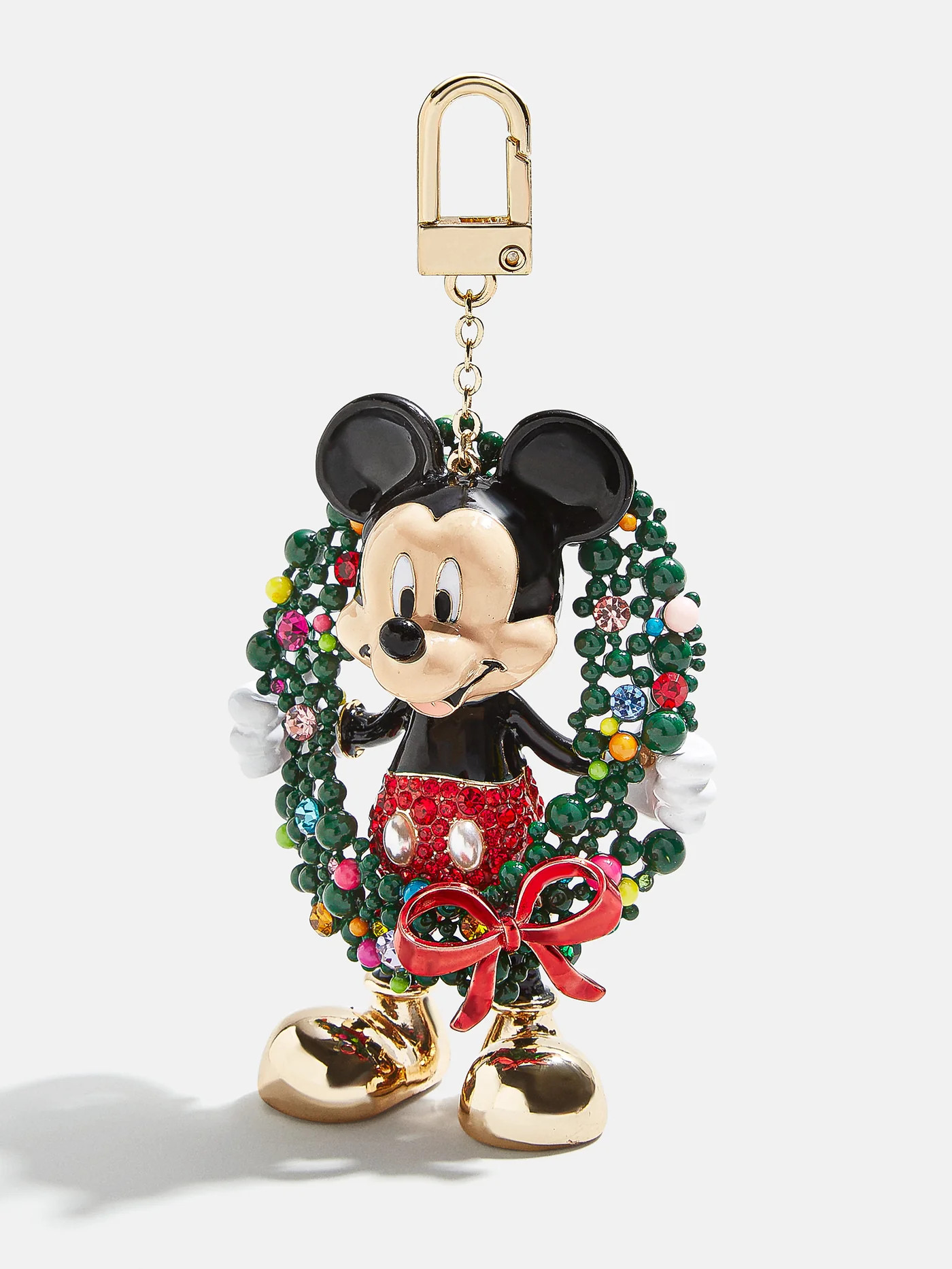 Mickey Mouse Holiday Welcome Wreath Disney Bag Charm - Mickey Mouse Holiday Wreath | BaubleBar (US)