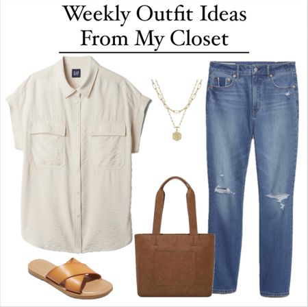 Weekly outfit idea from my closet. #gap #target #oldnavy #amazon #casualoutfit #teacheroutfit #teacherstyle #minimalistoutfit #minimaliststyle 

#LTKstyletip #LTKsalealert #LTKfindsunder50