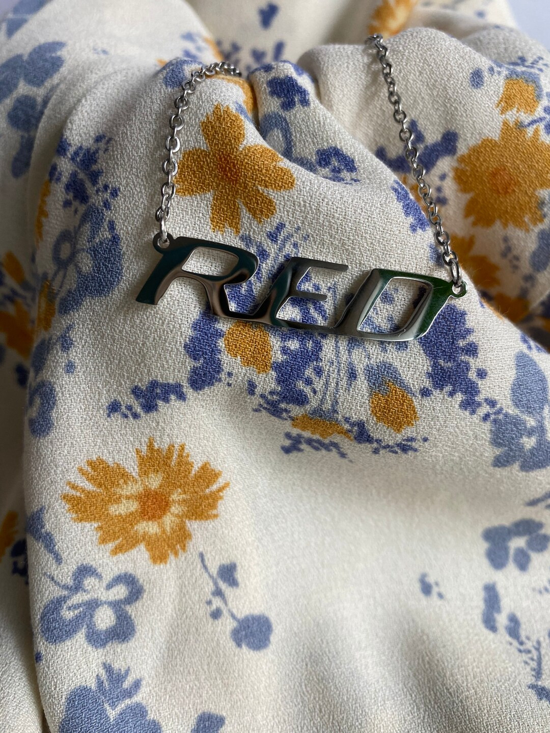 stainless steel RED necklace | Etsy (US)