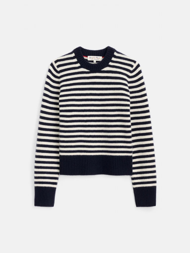 Marais Sweater In Striped Cashmere | Alex Mill