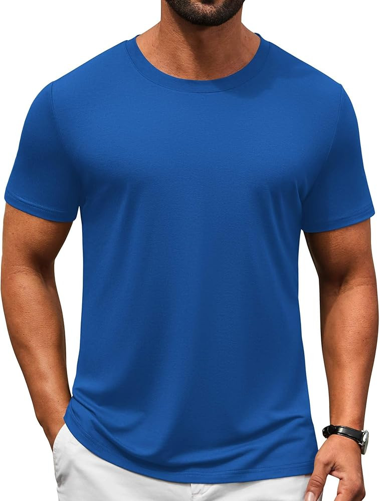 COOFANDY Men's T-Shirts Short Sleeve Crew Neck T Shirts Casual Classic Basic Tee Shirts | Amazon (US)