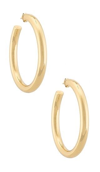 The Thick Hoop Earrings in Gold | Revolve Clothing (Global)