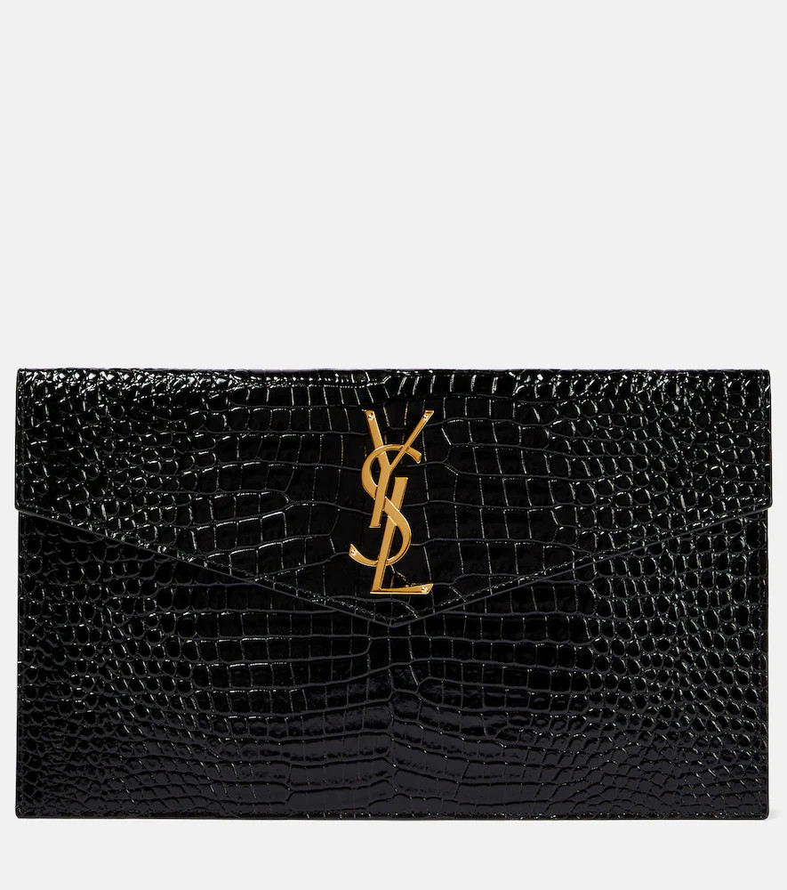 Saint Laurent Uptown patent leather clutch | Mytheresa (US/CA)