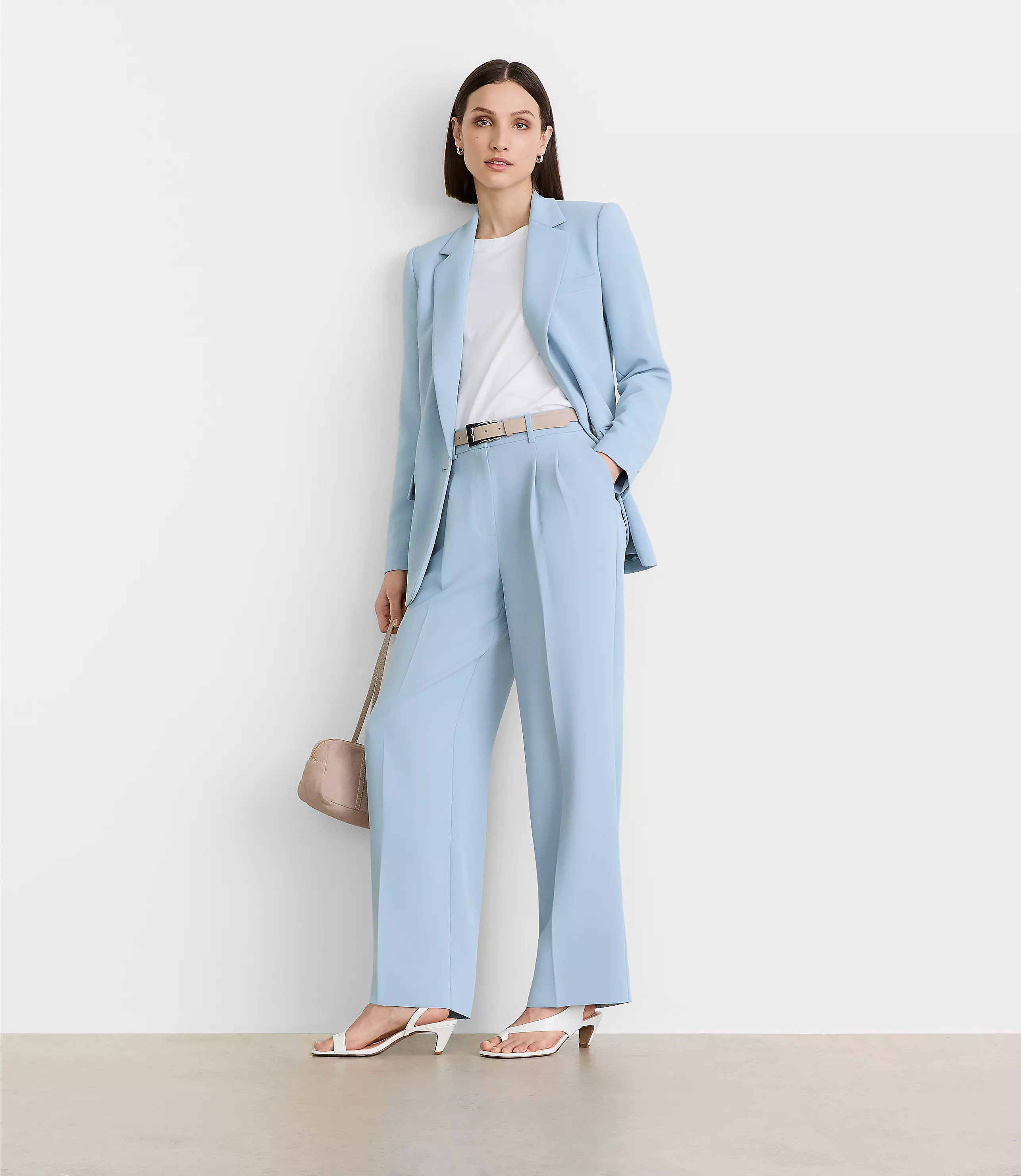 LOFT Versa Crepe Drape Relaxed Blazer | LOFT