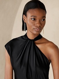 Kaia Silk Midi Dress | Banana Republic (US)