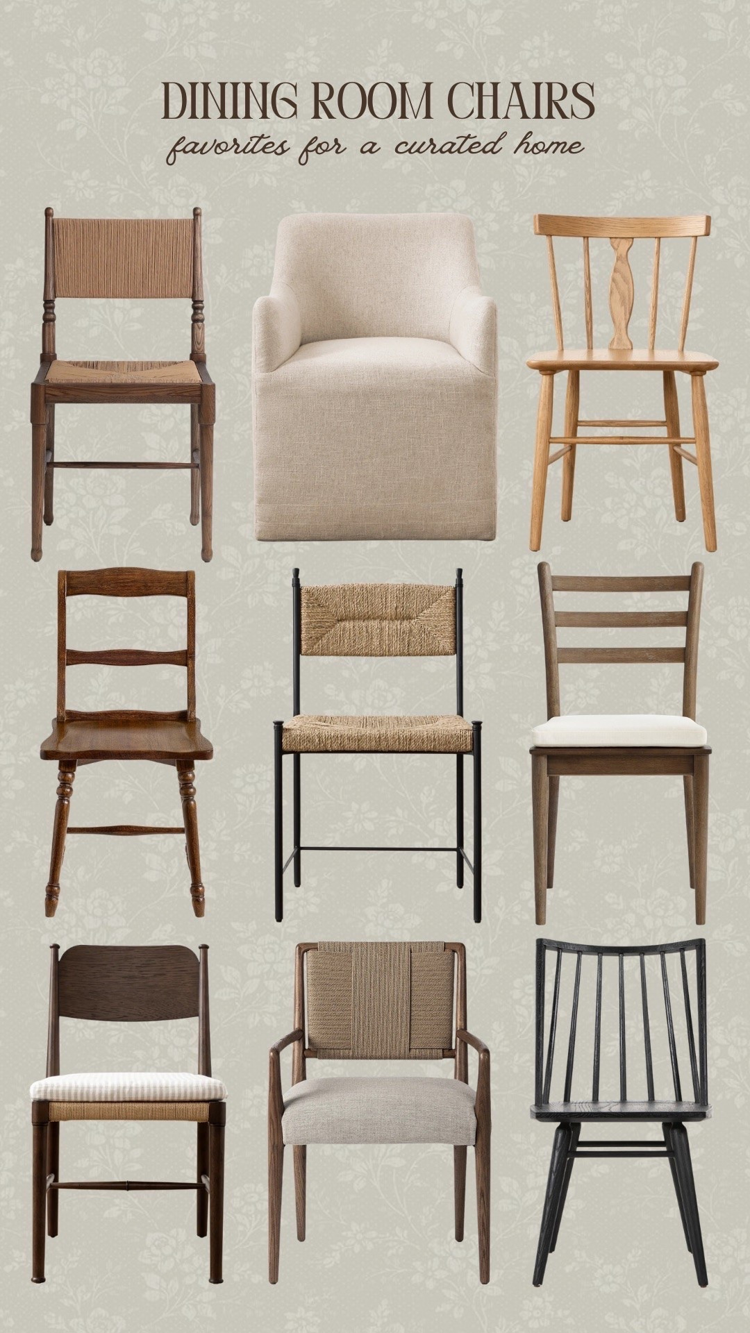 A roundup of my favorite traditional dining room chairs 🤎🪑 Perfect for a neutral or cottage core dining room space.

#LTKHome