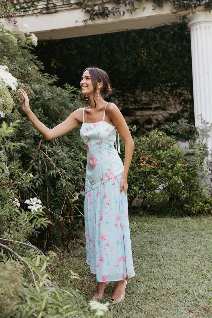 Renata Maxi Dress - Blue Floral | Petal & Pup (US)