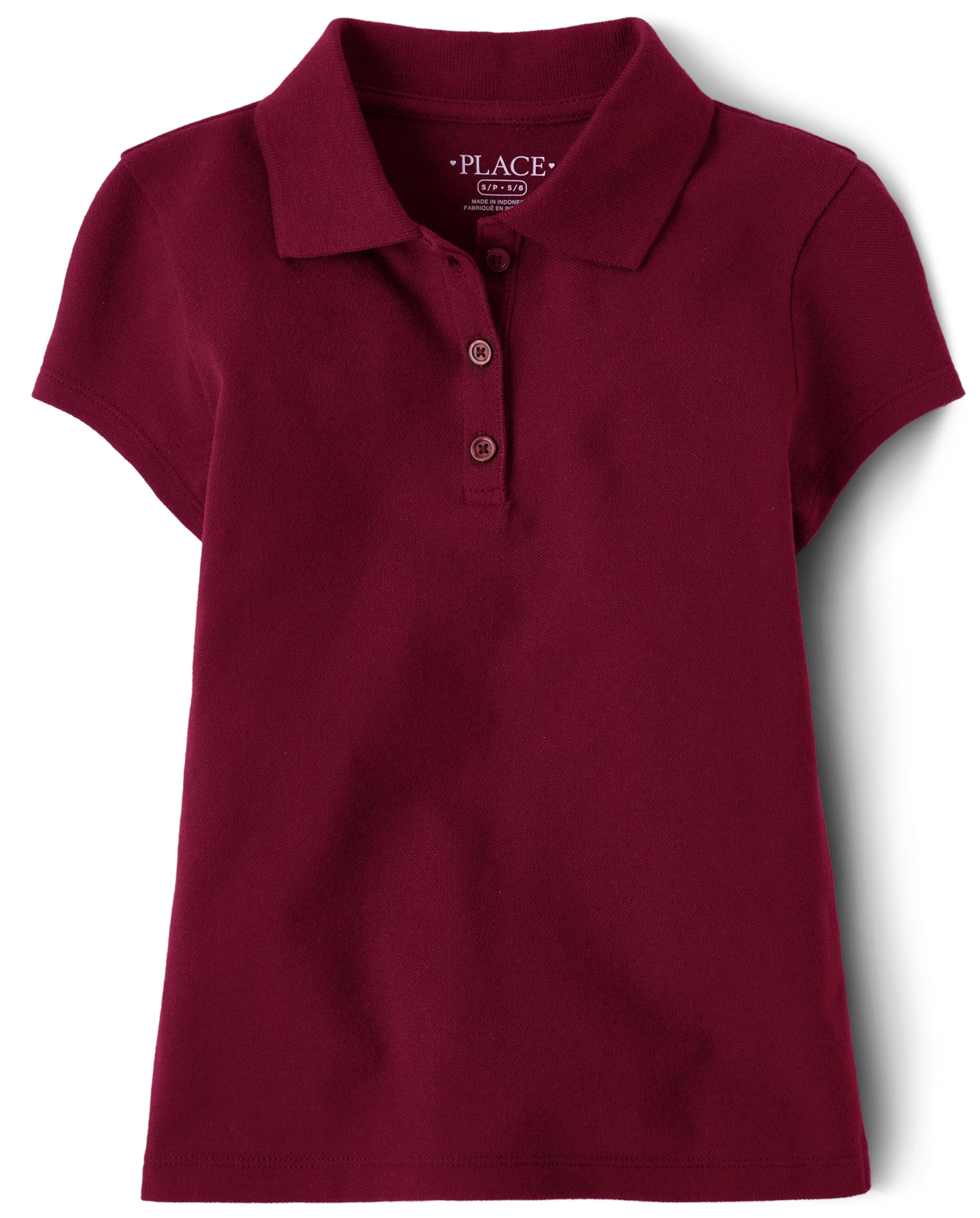 Girls Uniform Pique Polo - rubine | The Children's Place