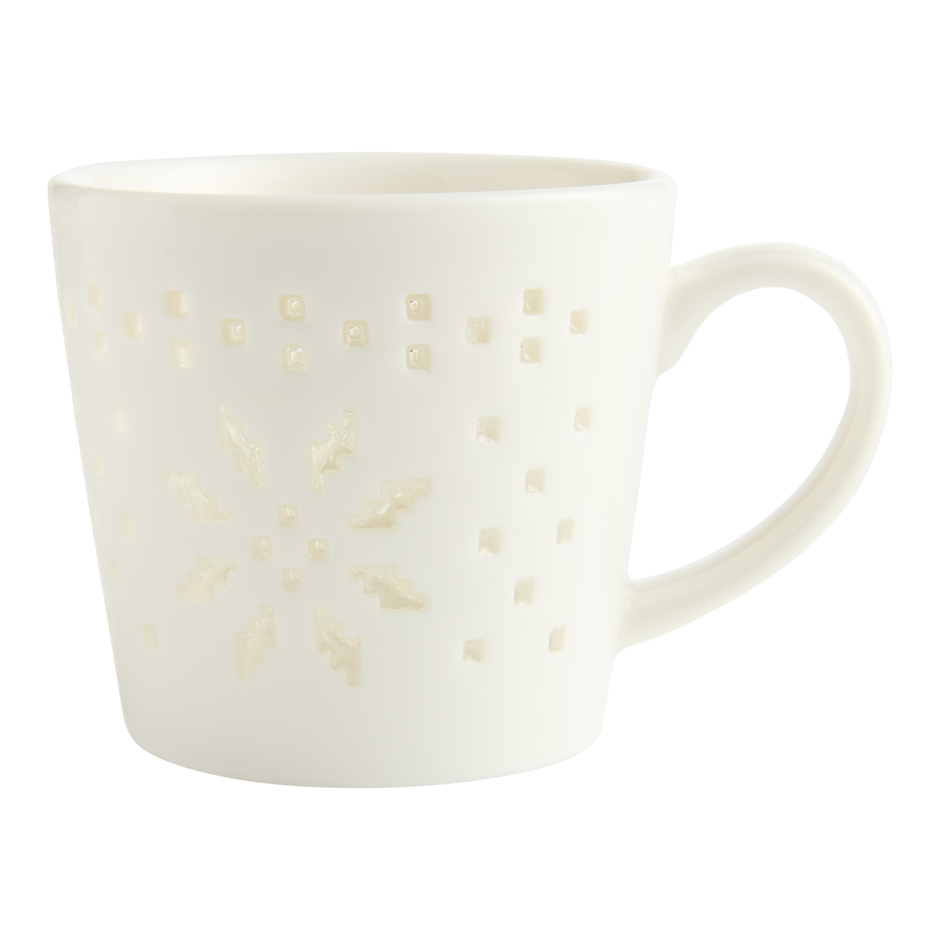 Stenciled Snowflake Porcelain Espresso Mug | World Market
