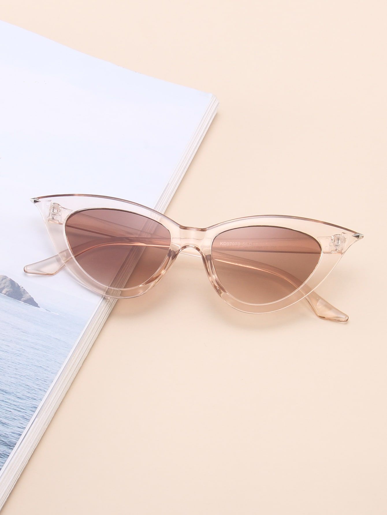 Cat Eye Acrylic Frame Sunglasses | SHEIN