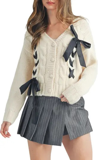 Bow Cable Stitch Cardigan | Nordstrom