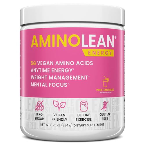 RSP NUTRITION AminoLean Pre Workout Powder, Amino Energy & Weight Management with Vegan BCAA Amino Acids, Natural Caffeine, Preworkout Boost for Men & Women, 30 Serv, Pink Lemonade… | Amazon (US)