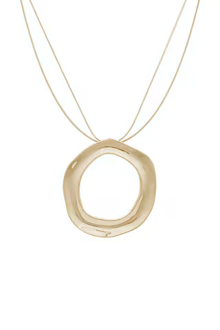 Open Circle Statement Necklace in Gold | Revolve Clothing (Global)