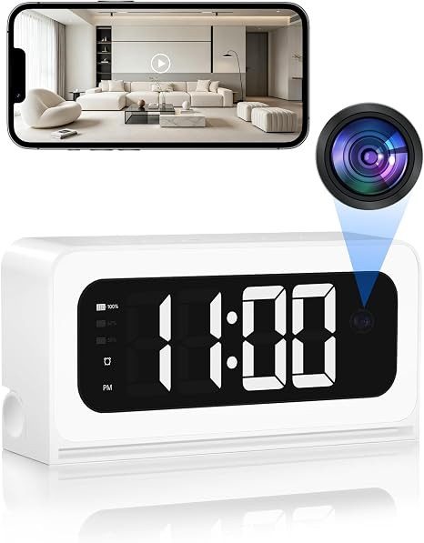 2K Clock Camera, 5G&2.4G WiFi Indoor Security Camera, Color Night Vision, Motion Detection with A... | Amazon (US)
