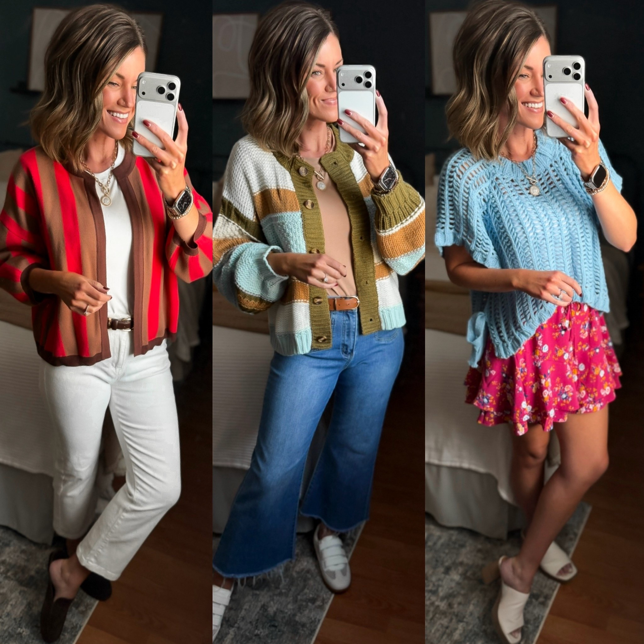 Spring sweater from Amazon. Loving the fun colors. 
Sweaters/small 
Tee/ medium (could have done small)
Jeans/ 6
Flowy shorts/ medium

 #LTKootd

#LTKmomlife #LTKSeasonal