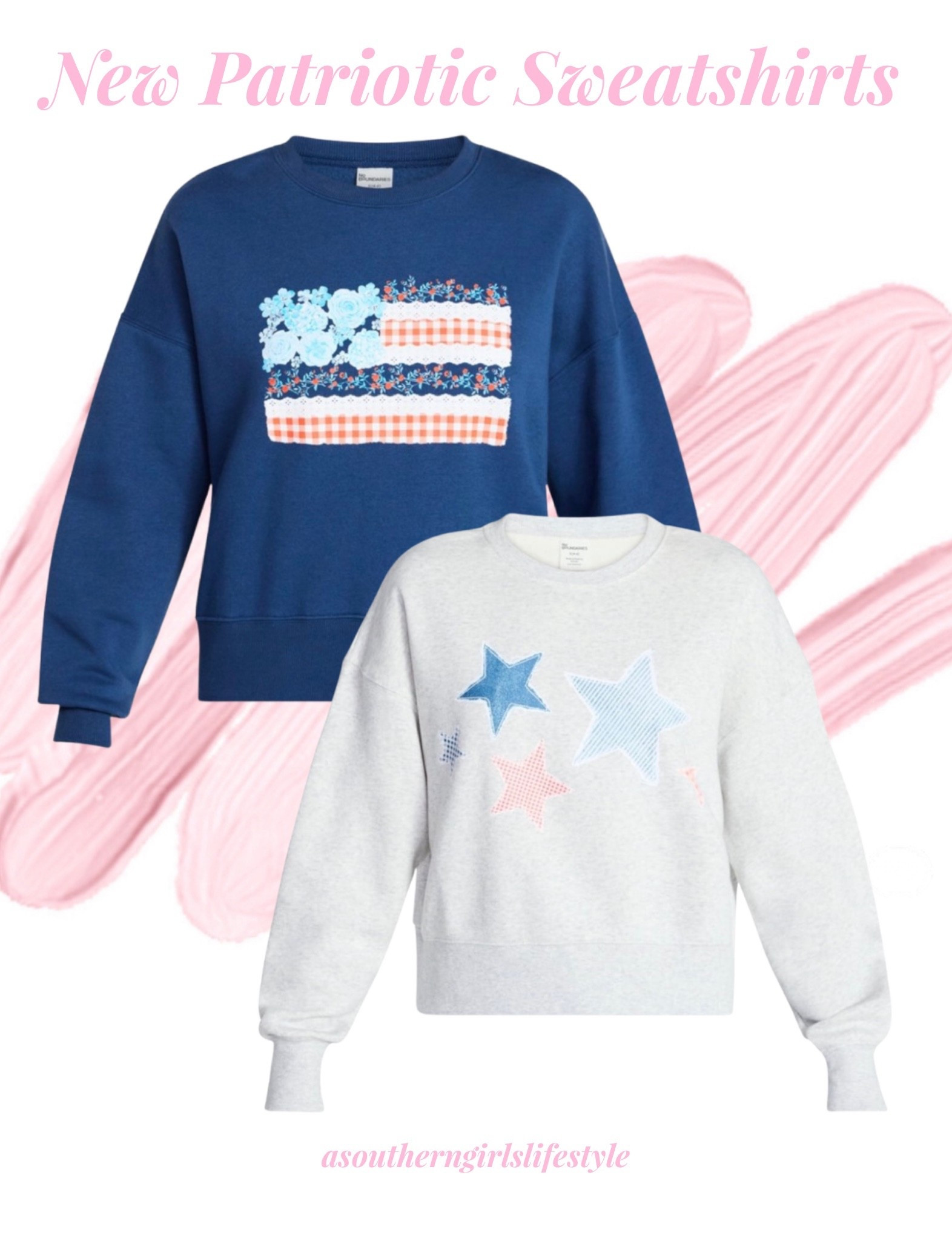 Cute New Patriotic Sweatshirts at Walmart! Great for cool nights after being in the sun all day. 

Spring Outfits 2026. July 4th. Fourth of July. Memorial Dayy

#LTKPetite #LTKSeasonal #LTKootd