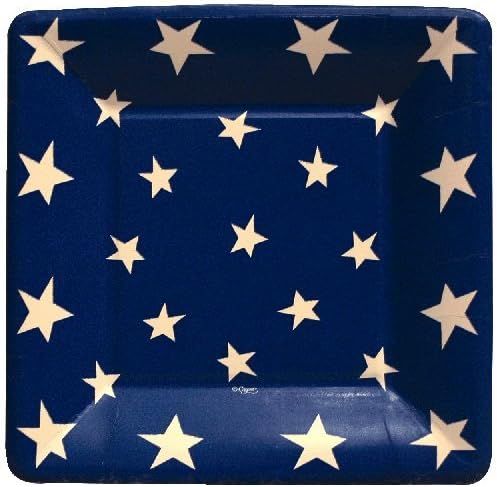 4th of July Party Supplies Paper Plates Luncheon Size Flag Stars and Stripes 16 Count 7 inch Squa... | Amazon (US)