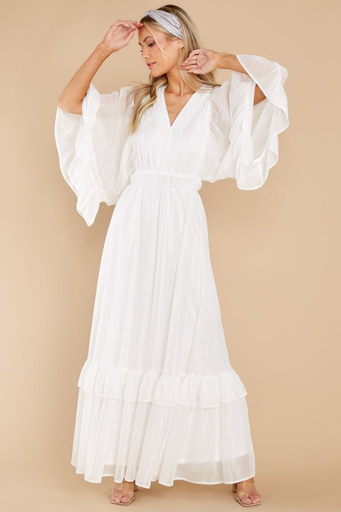 Let Me Show You White Maxi Dress | Red Dress 