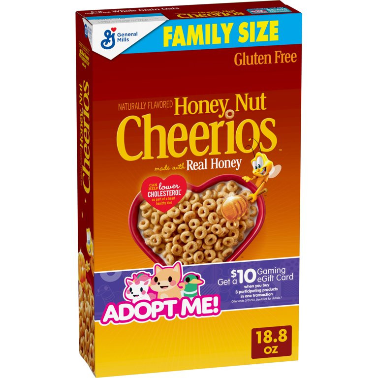 Honey Nut Cheerios Heart Healthy Cereal, 18.8 OZ Family Size Box | Walmart (US)