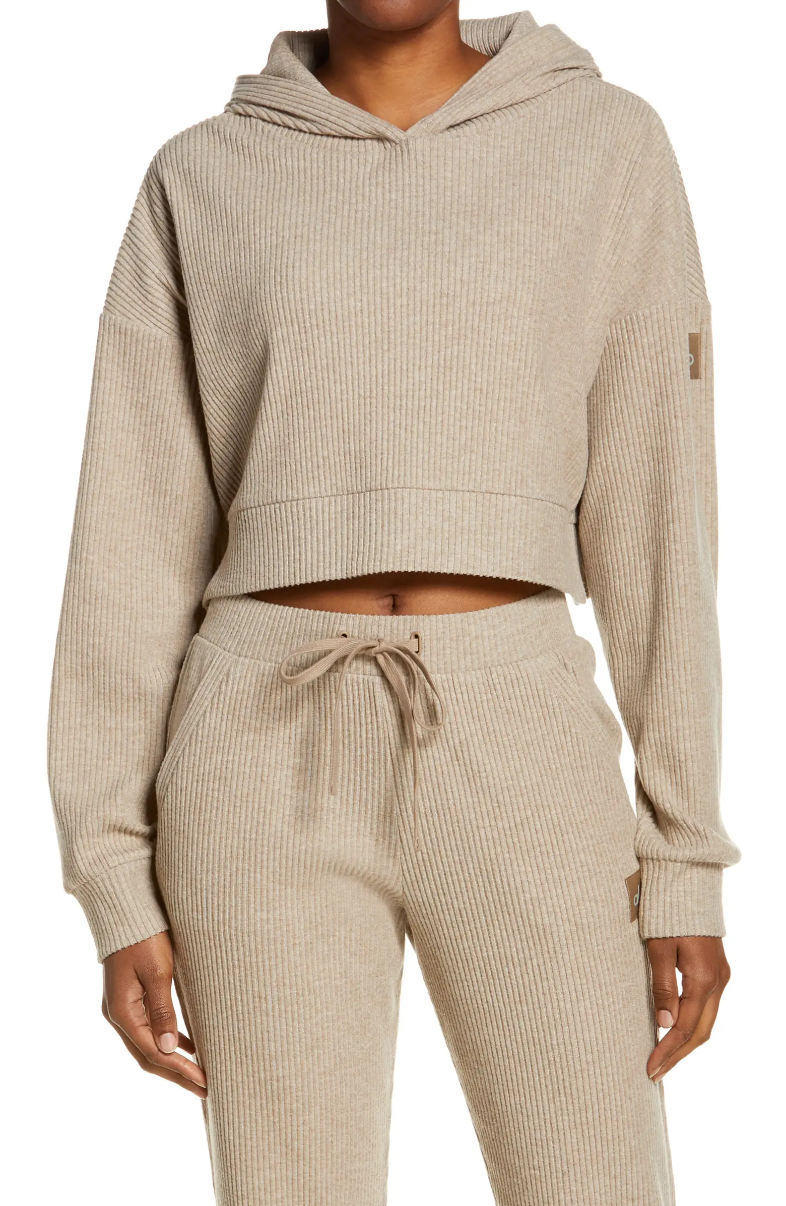 Muse Ribbed Crop Hoodie | Nordstrom