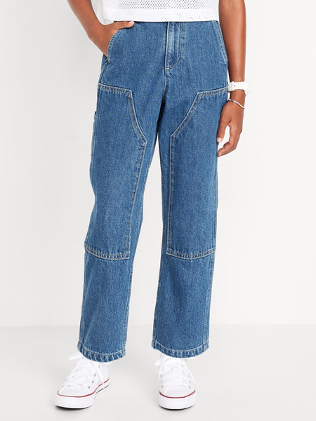 High-Waisted Carpenter Jeans for Girls | Old Navy (US)