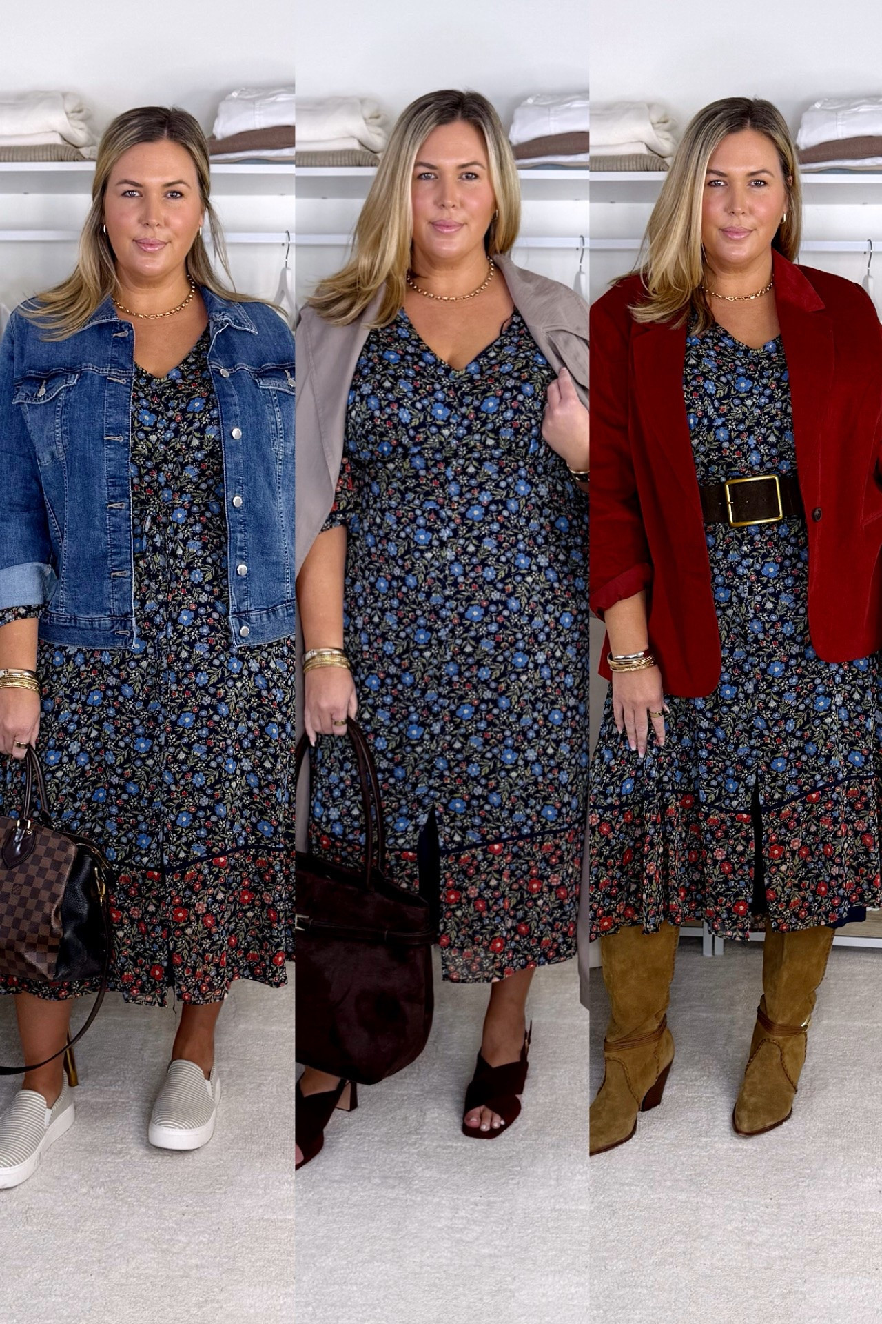 1 dress 3 ways!! Wearing a 2X in the dress! Plus size, outfit inspo, fall fashion, apron belly, mom life

#LTKSeasonal #LTKPlusSize #LTKMidsize
