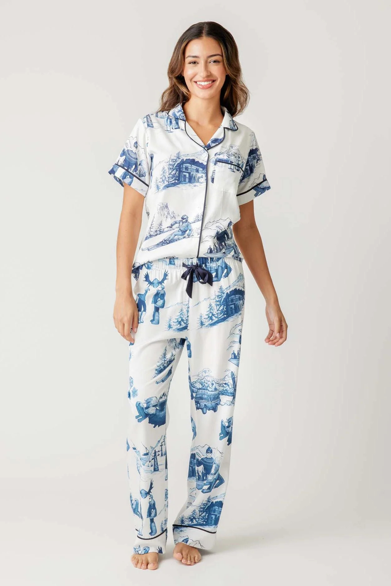 Après Ski Toile Pajama Pants Set | Katie Kime Inc