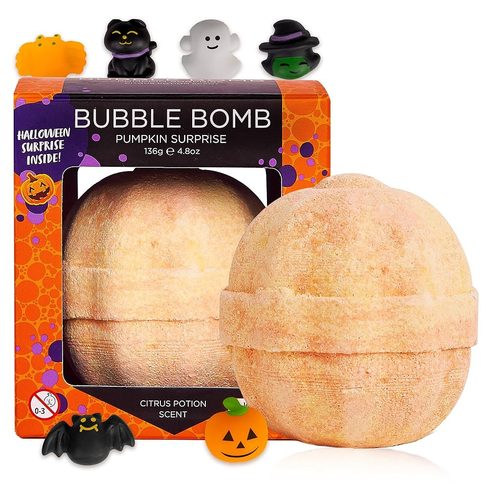 Halloween Bath Bomb for Kids with Surprise Toys Inside - Large Pumpkin Spooky Bombs for Boys & Gi... | Amazon (US)