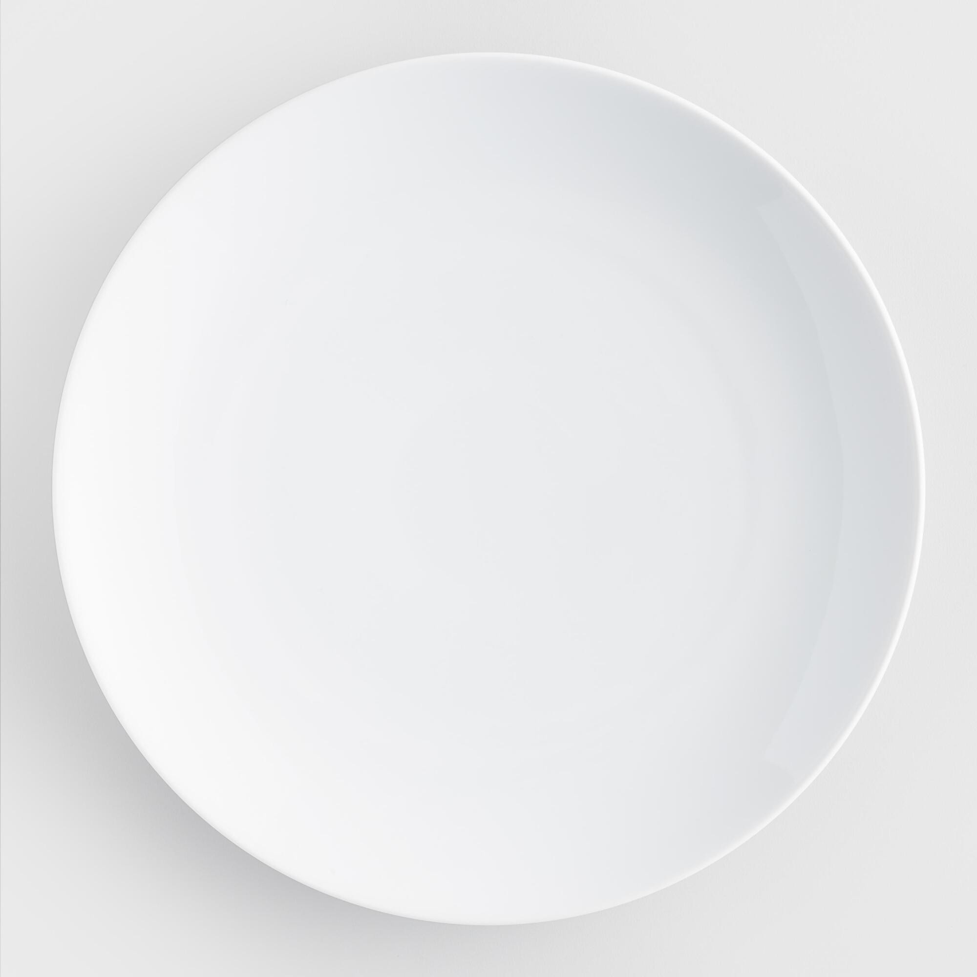 White Coupe Dinner Plates, set of 4 | World Market