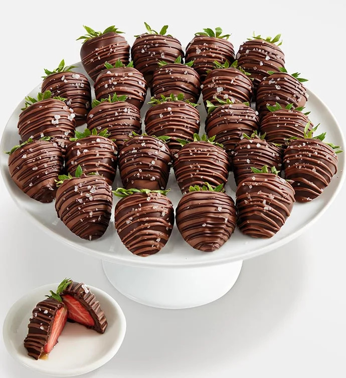 Caramel Sea Salt Artisan Belgian Chocolate Strawberries | Shari's Berries