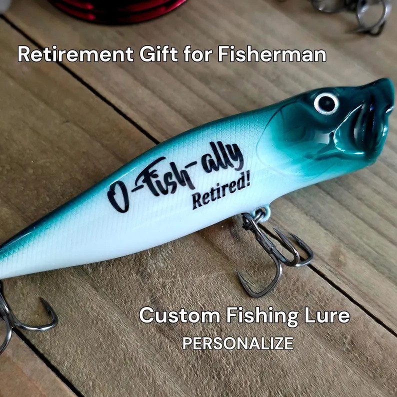 Fishing Retirement Gift: Personalized Lure Retired Fisherman Gift | Etsy (Global)