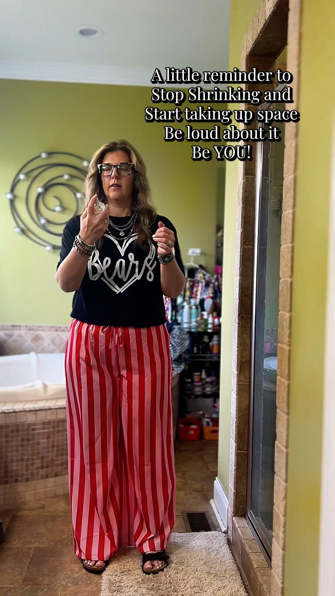 I spent too long shrinking myself to make other people comfortable.....''m not doing that anymore. So here's your reminder to take up space, be loud about it, and stop apologizing for it!

#LTKMidsize #LTKootd #LTKOver40