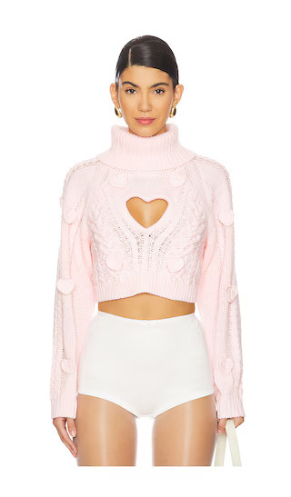 Rebecca Heart Sweater in Pink | Revolve Clothing (Global)