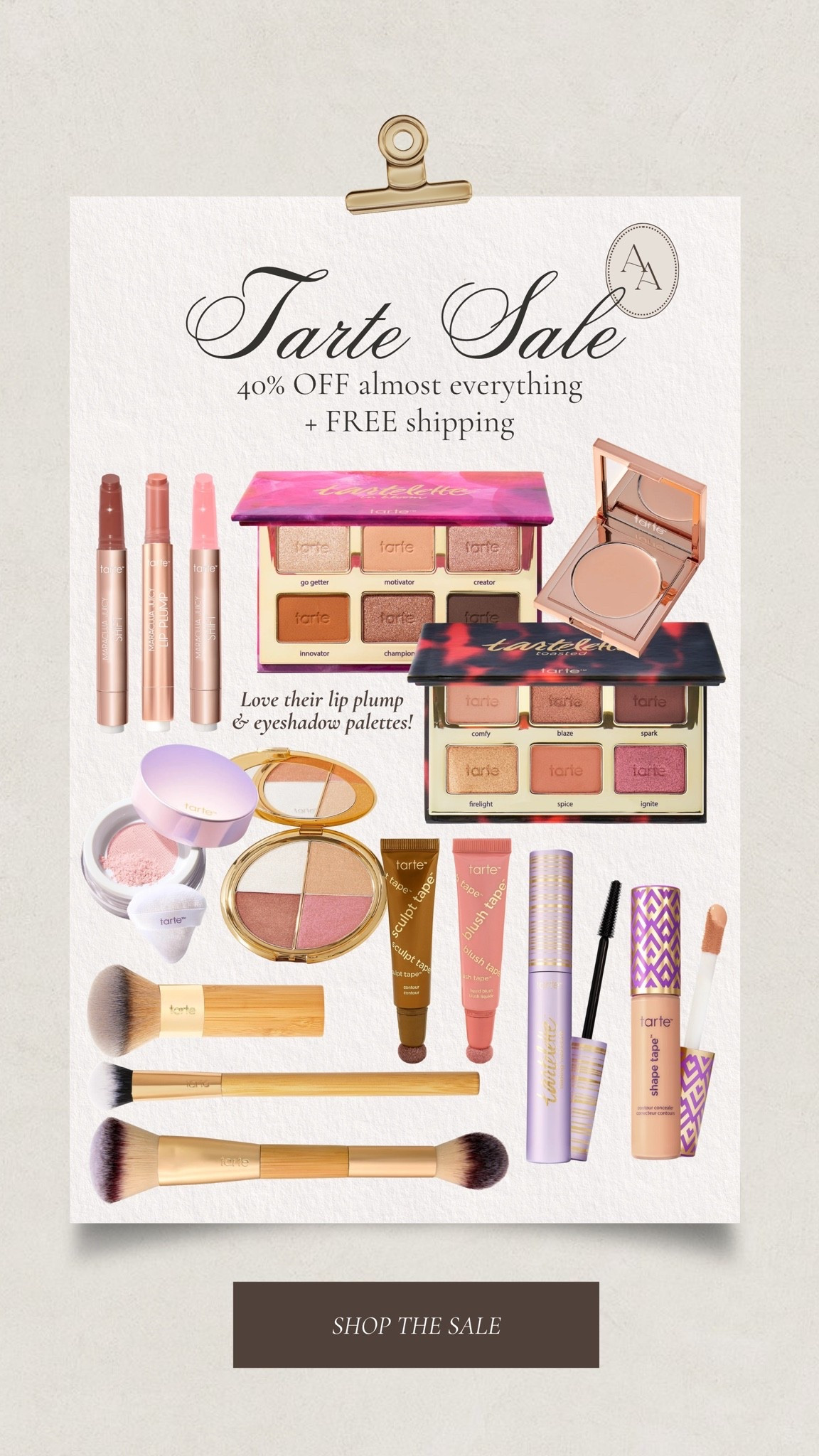 Tarte is having such a good sale right now! 💄 It’s 40% off almost everything + free shipping for VIP members (which is free to join!) and 35% off for everyone else. I always love restocking on my favorites, especially their eyeshadow palettes, concealer, and Maracuja Juicy Lip. Such a good time to grab a few things for yourself or get a head start on stocking stuffers too! ✨