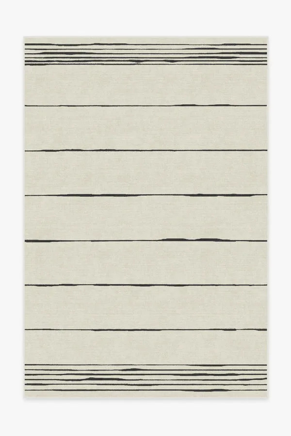 The Home Edit Clea Ivory & Black Rug | Ruggable | Ruggable