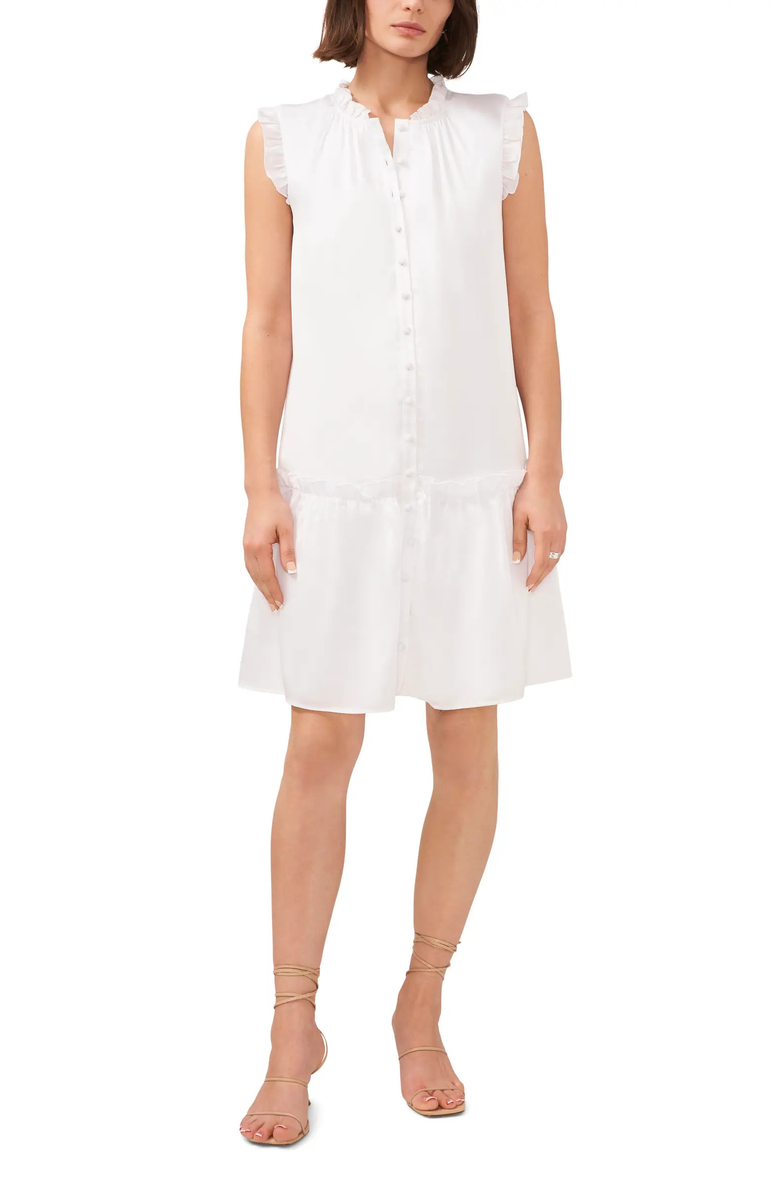 Ruffle Trim Button Down Dress | Nordstrom