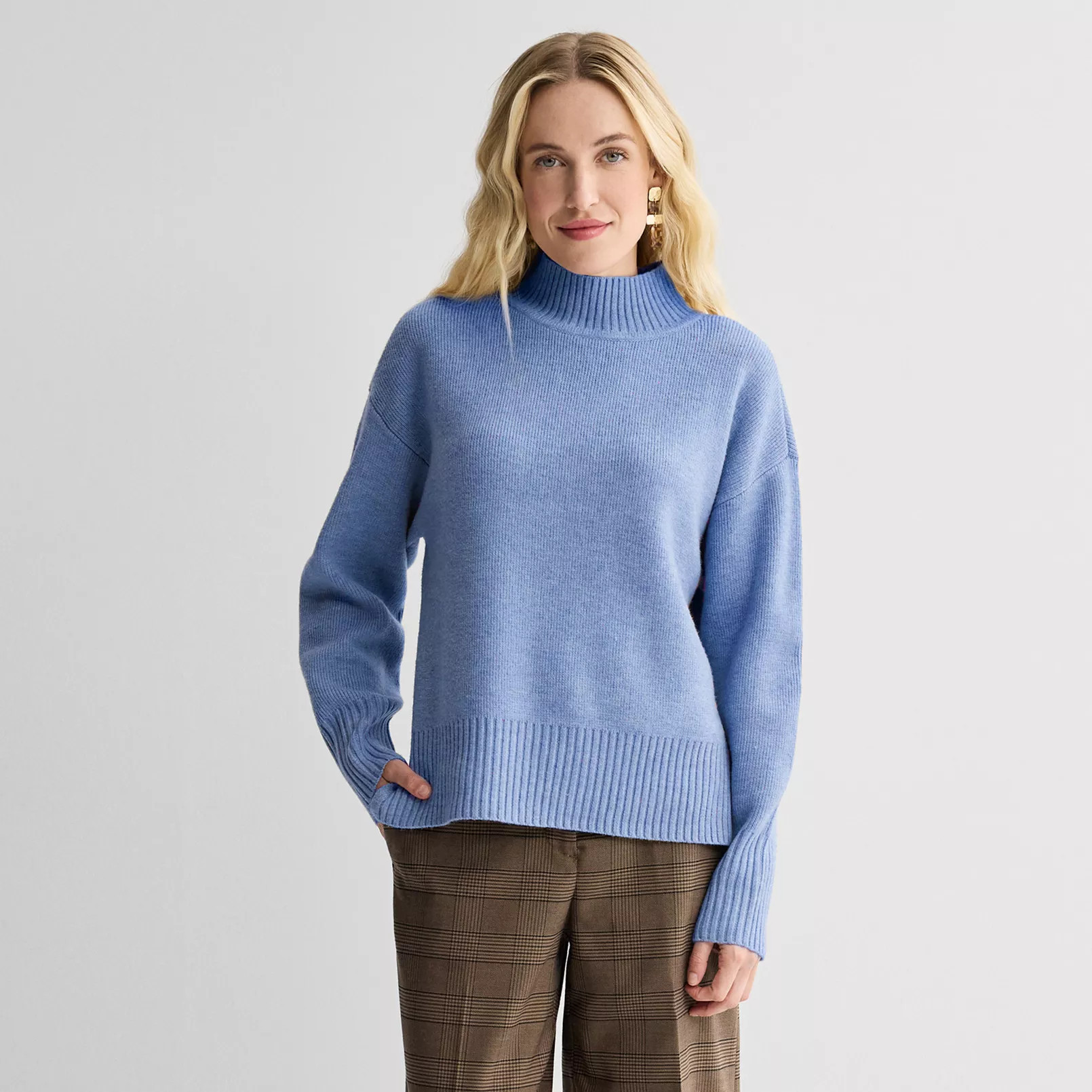 Women's Nine West Midweight Mockneck Pullover Sweater | Kohl's